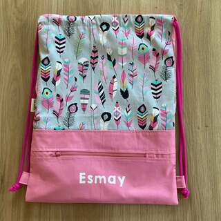 Grey Feather, Personalised Swim Bag