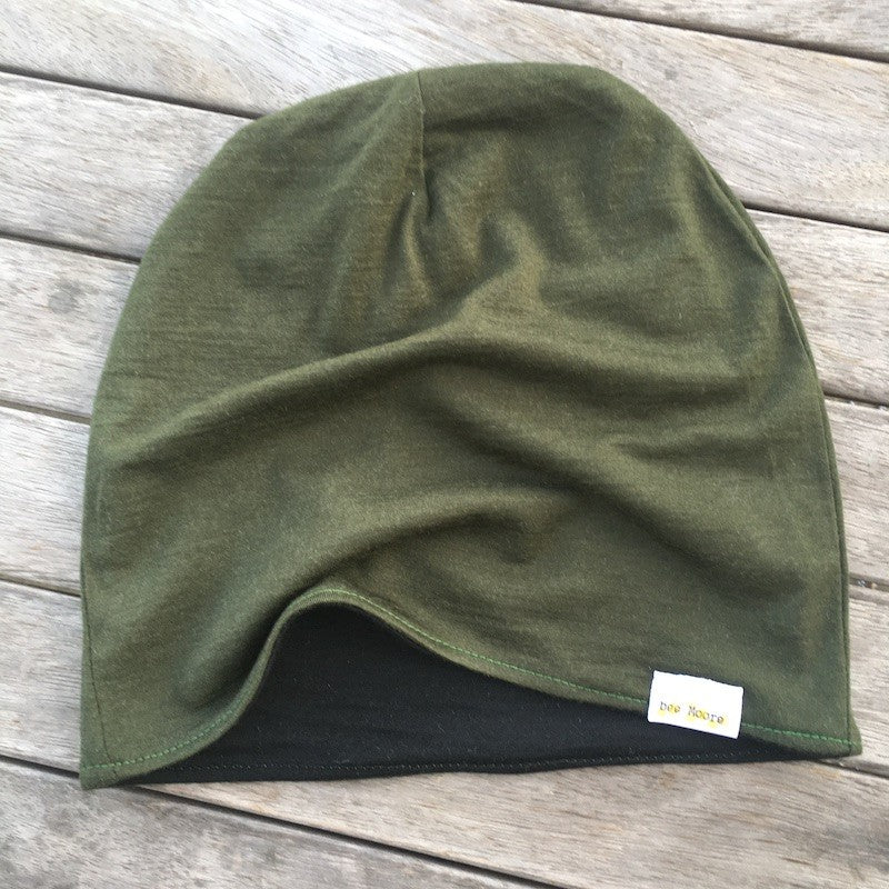 Choose your own, Adult Merino Slouchy Beanie, Reversible