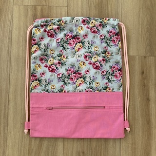 Light Blue Floral, Personalised Swim Bag