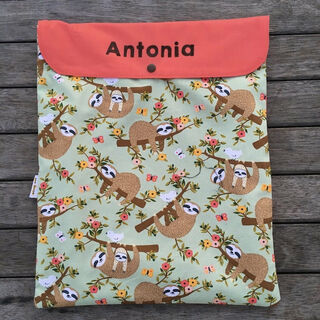 Sloths, Personalised Book Bag
